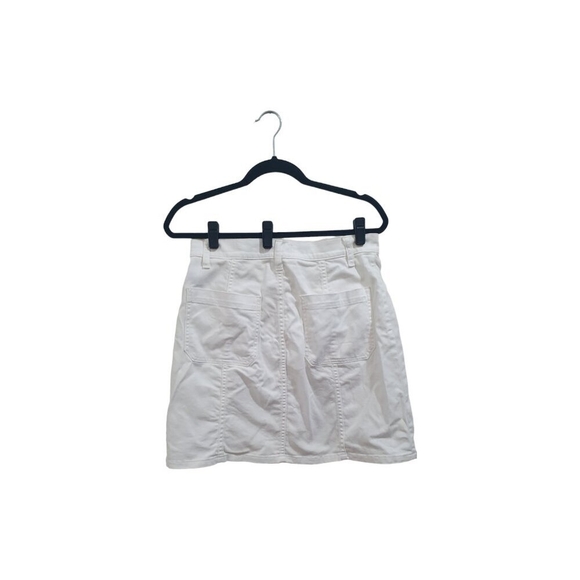 Madewell White Denim Button Up A Line Jean Skirt Size 28 - Picture 6 of 10